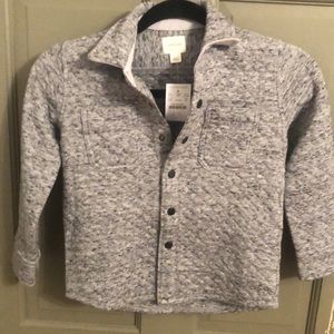 Crewcuts unisex grey 100% cotton long sleeved top with collar grey